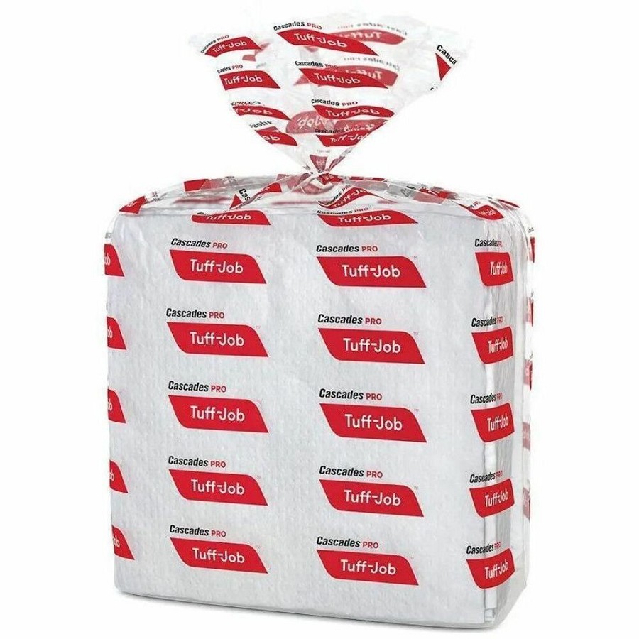 Cascades PRO Airlaid Wipers, Medium weight, 1/4 Fold - 1 Ply - Quarter-fold - 12' Width x 13' Length - White - Wood Pulp - 16 / Carton 
