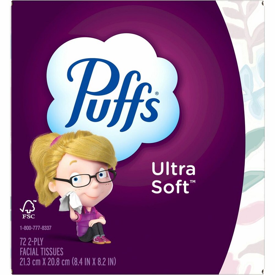 Puffs Ultra Soft Facial Tissue - PurpleBox - 72/Box - 24 / Carton 