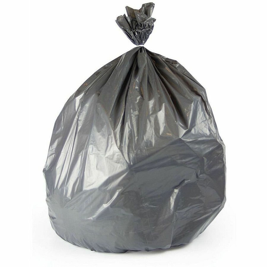 Heritage Bag Accufit RePrime Can Liners - 56 gal Capacity - 55' Length x 44' Width x 1.60 mil (41 Micron) Thickness - Low Density - Gray - Low Density Polyethylene (LDPE) - Can Liner, Kitchen, Debris - 1 Carton 