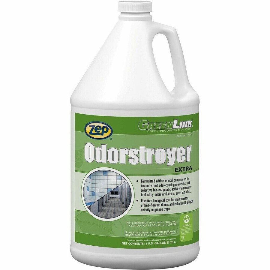 Zep Commercial Odorstroyer Extra - For Multi Surface, Multipurpose - Ready-To-Use - Liquid - 128 fl oz (4 quart) - 7.2 to 8.2 pH - Pleasant Scent - Recommended For: Pet Urine Odor Remover, Odor Remover, Stain Remover, Soil Remover, Spot Remover - Enzyme A 