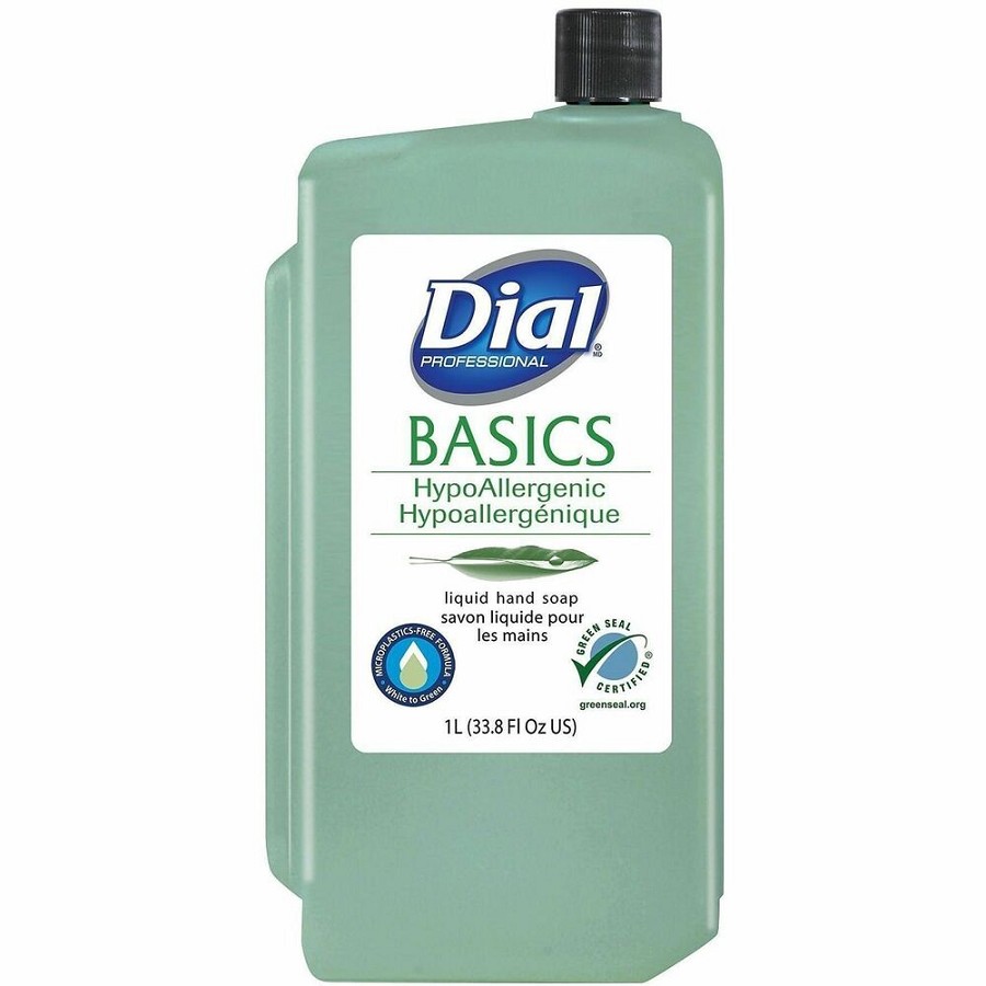 Dial Liter Dispenser Refills - For Dry Skin - 1.06 quart - Hand, Skin, Commercial, Healthcare, School, Office, Restaurant, Daycare - Green - 8 / Carton 