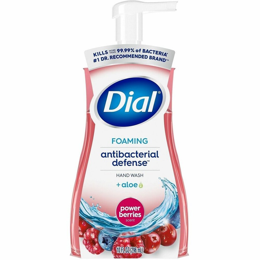 Dial Power Berries Foam Soap - Power Berries Scent - 10 fl oz - Pump Bottle Dispenser - Bacteria Remover - Hand, Skin - Antibacterial - Red - Pleasant Scent - 1 Each 