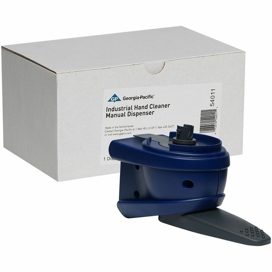 Georgia-Pacific Manual Industrial Soap Dispenser - Manual - Hygienic, Durable, Site Window - Blue - 1 Each 