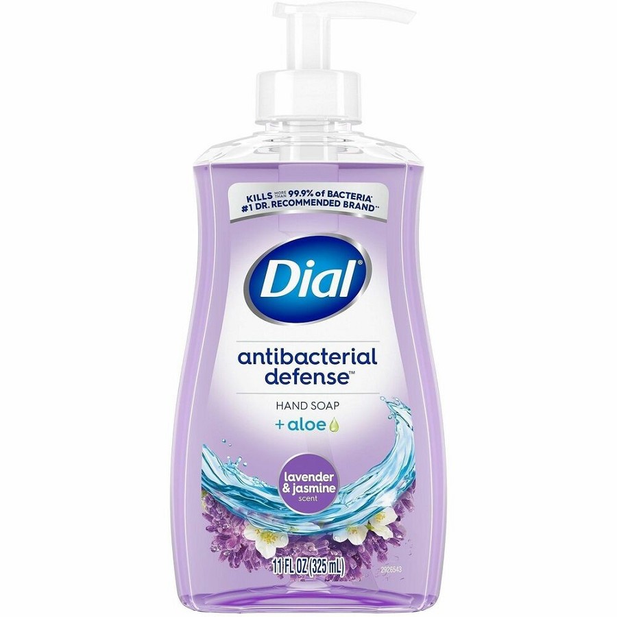 Dial Antibacterial Defense Liquid Hand Soap - 11 fl oz - Bacteria Remover - Hand - Antibacterial - Lavender - Recycled - Cruelty-free, Paraben-free, Phthalate-free, Silicone-free - 12 / Carton 