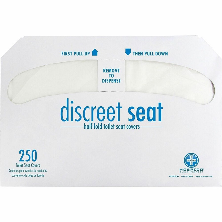Hospeco Discreet TSC Half-Fld 20 250 S - Half-fold - For Public Toilet - White - Fiber - 250/Pack - 20 / Carton 