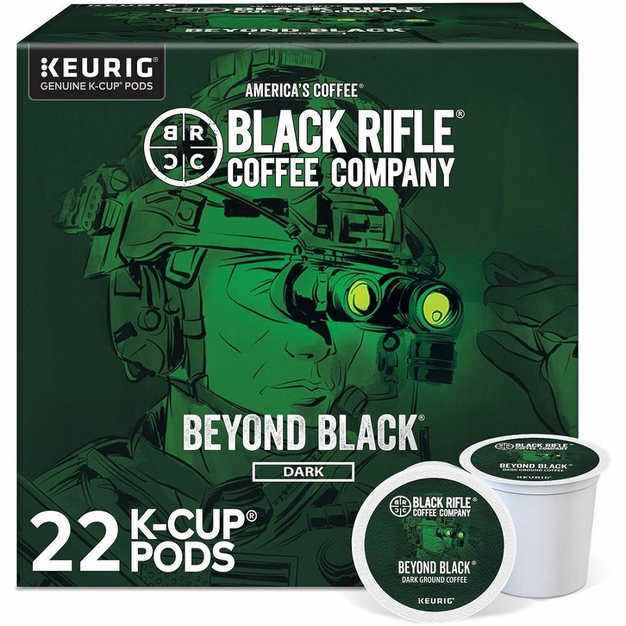 Black Rifle K-Cup Beyond Black Coffee - Compatible with Keurig Brewer - Dark - K-Cup - Beyond Black - Kosher - 22/Box - 4 / Carton 