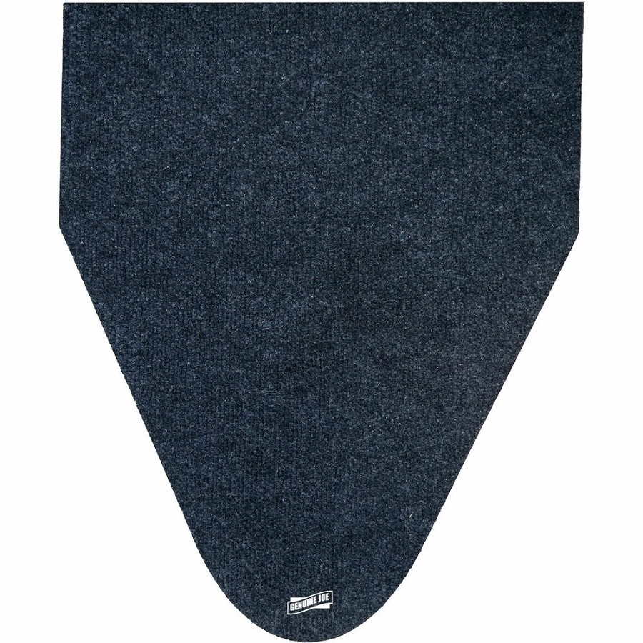 Genuine Joe Carpet Mat - Restroom, Floor, Urinal - 16.75' Width x 20.500' Depth - Black - 6 / Carton 
