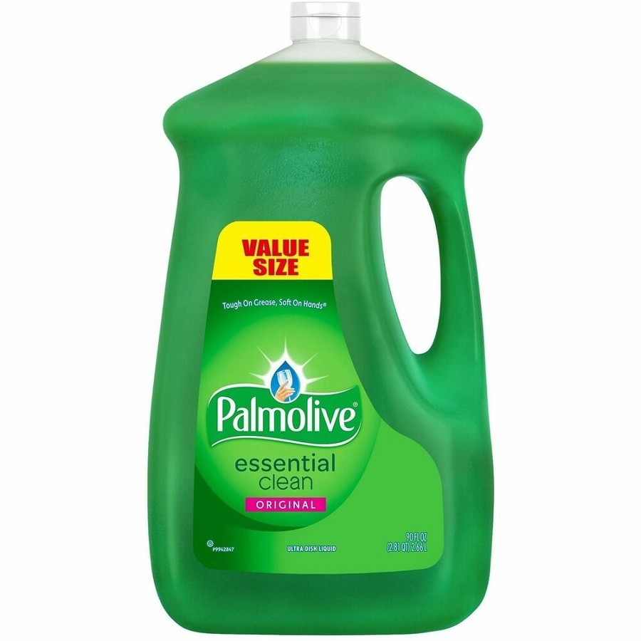 Palmolive Original Dish Liquid - For Multipurpose - Liquid - 90 fl oz (2.8 quart) - Original Scent - Recommended For: Food Remover, Grime Remover, Grease Remover - Phosphate-free, Kosher - Green Bottle - 4 / Carton 