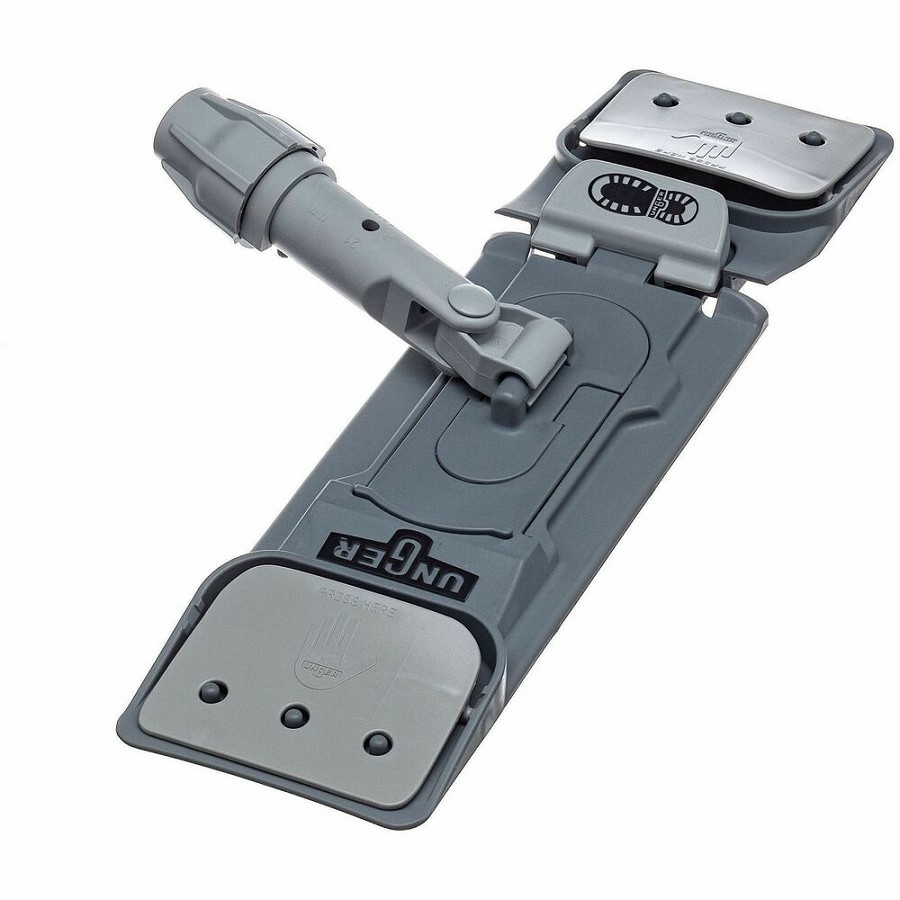 Unger EZ Flat Mop Holders - Pivot - Gray - Plastic - 1 Each 