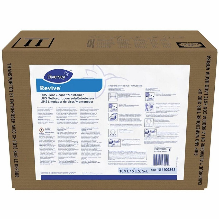 Diversey Floor Cleaner/Maintainer - For Floor - 640 fl oz (20 quart) - Sweet Scent - Fast Acting, Quick Drying, Easy to Use - Pink - 1 Carton 