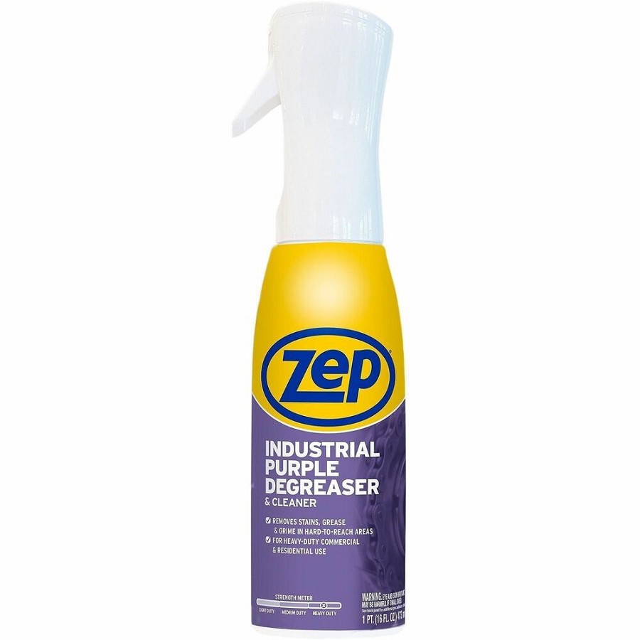 Zep Commercial Industrial Purple Degreaser - For Multipurpose - Ready-To-Use - Aerosol, Spray, Liquid - 16 fl oz (0.5 quart) - Solvent Scent - Heavy Duty - Clear - 1 Each 