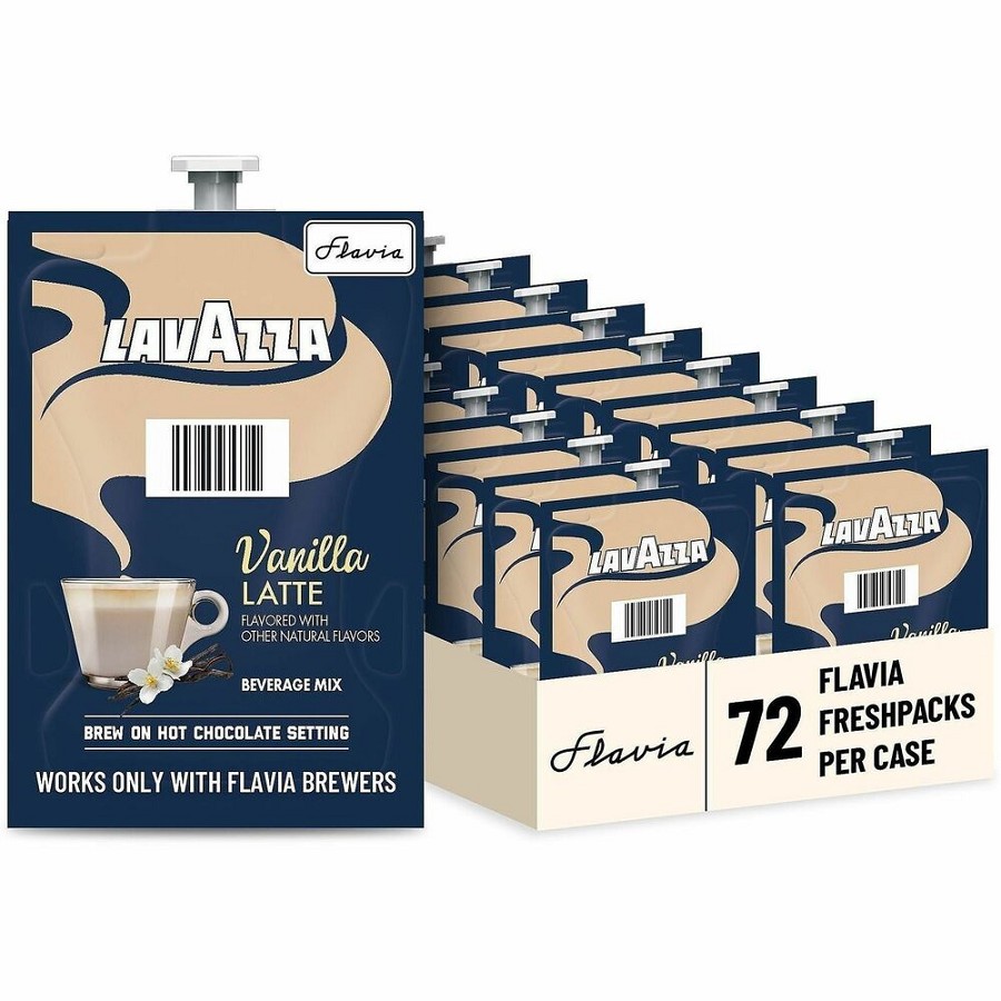 Flavia Freshpack Vanilla Latte Coffee - Compatible with Flavia Aroma, Flavia Creation 300, FLAVIA Creation 600 - Hot Coffee - Medium - 0.5 oz - Freshpack - Vanilla Latte - Kosher - 72 / Carton 