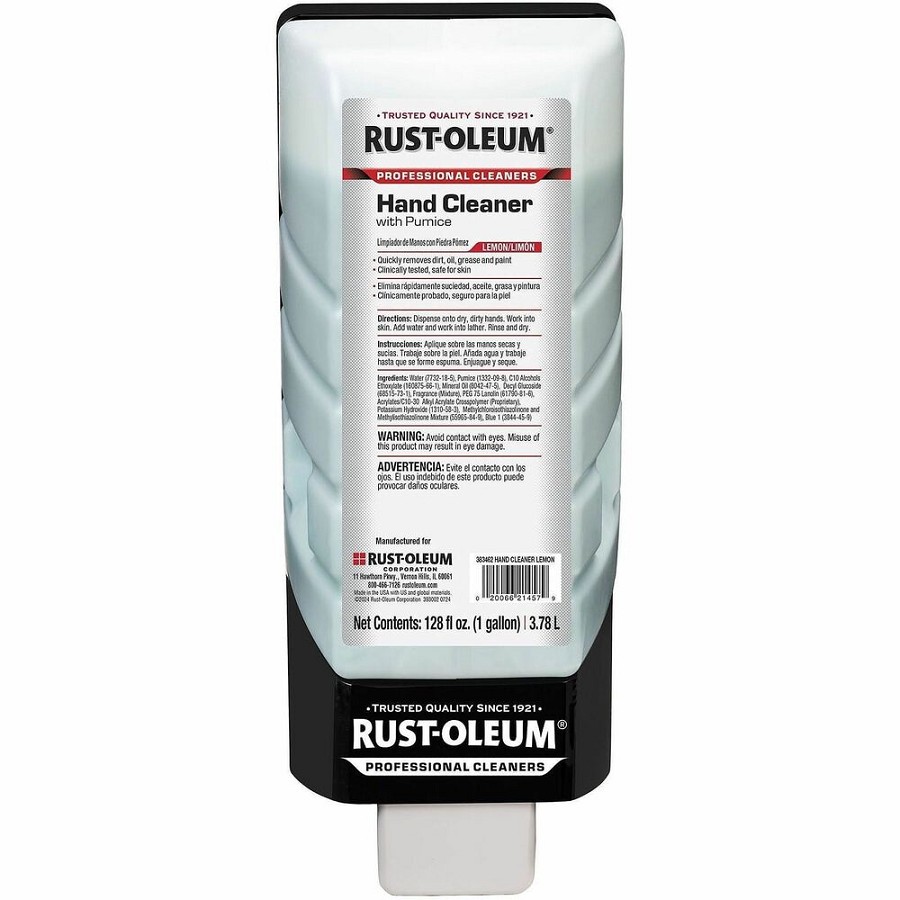 Rust-Oleum Professional Hand Cleaner with Pumice - Lemon Scent - 1 gal - Soil Remover, Dirt Remover, Oil Remover, Grease Remover, Paint Remover - Industrial, Hand, Skin - Blue - Heavy Duty - 4 / Carton 