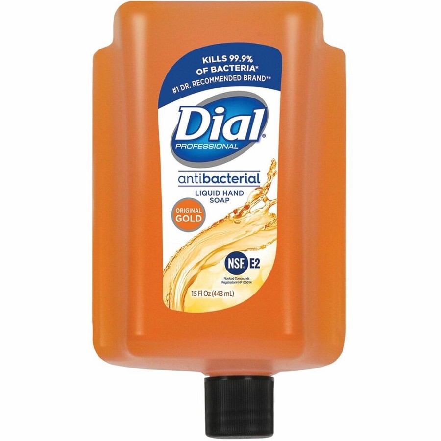 Dial Professional Versa Cartridge Bottle Refills - For Dry Skin - 15 fl oz - Cartridge Dispenser - Bacteria Remover - Hand, Skin, Commercial, Professional - Moisturizing - Antibacterial - Gold - 6 / Carton 