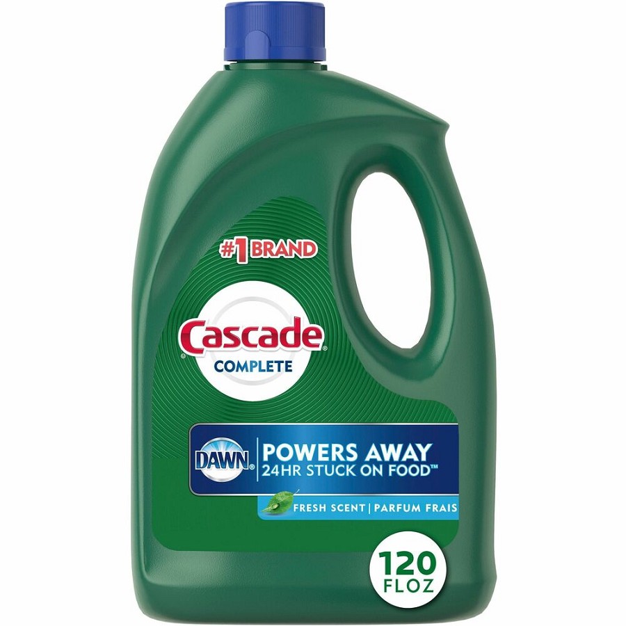 Cascade Complete Gel Dishwasher Detergent - For Dishwasher, Kitchen - Gel - 120 fl oz (3.8 quart) - Fresh Scent - Green - 4 / Carton 