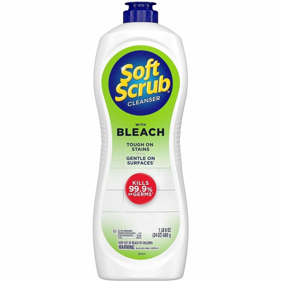 Soft Scrub Bleach Cleanser - For Multipurpose, Multi Surface - 24 fl oz (0.8 quart) - Fresh Scent - Recommended For: Soap Scum Remover, Limescale Remover, Dirt Remover, Calcium Deposit Remover, Grime Remover, Germs Remover - Scratch Resistant, Disinfectan 