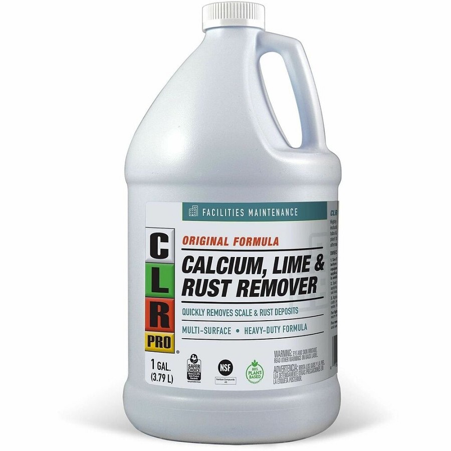 CLR Pro Calcium, Lime and Rust Remover - For Multipurpose - Spray - 128 fl oz (4 quart) - Phosphate-free - Green - 4 / Carton 