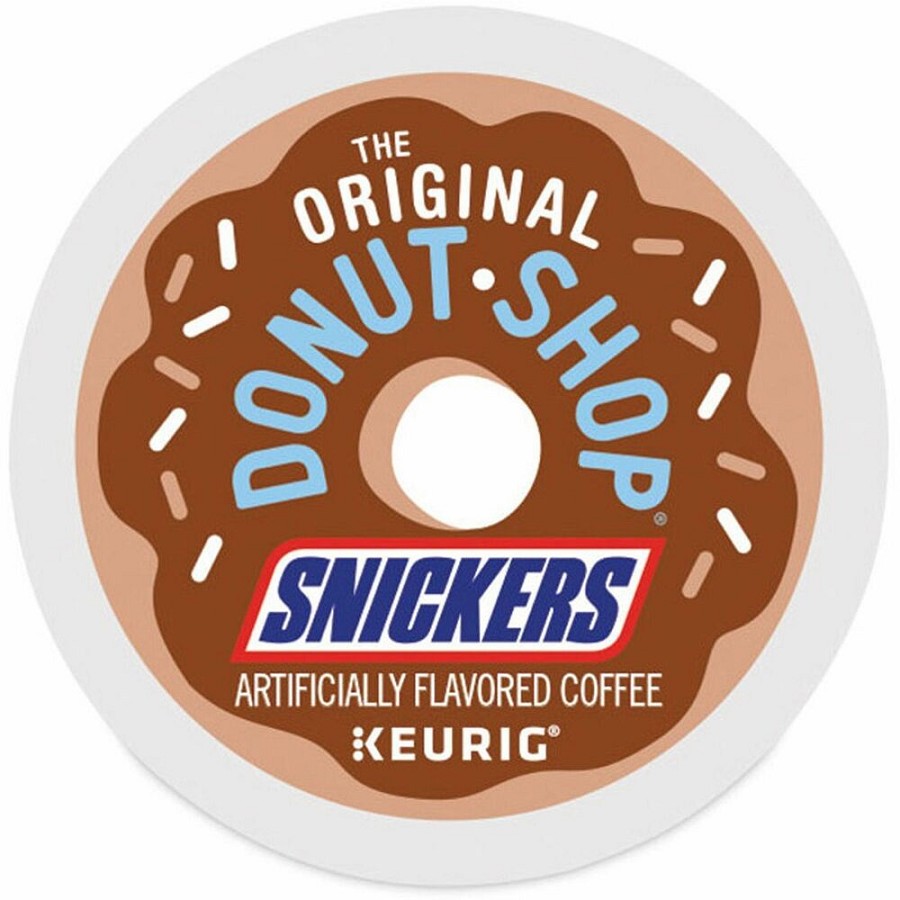 The Original Donut Shop K-Cup Snickers Coffee - Compatible with Keurig Brewer - Mild - Per Box - 24 K-Cup - K-Cup - Snickers - Kosher - 4 / Carton 