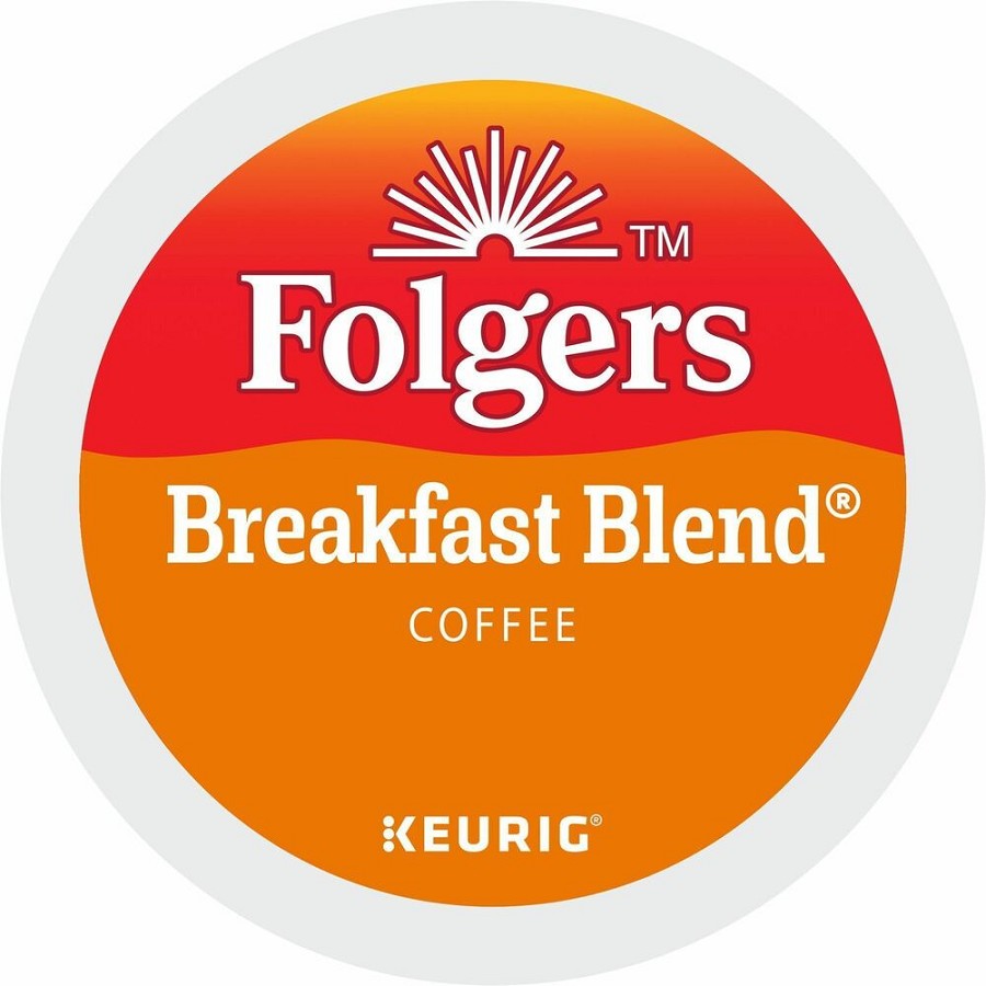 Folgers K-Cup Breakfast Blend Coffee - Compatible with Keurig Brewer - Light/Mild - 0.2 oz Per Box - K-Cup - Breakfast Blend - Kosher - 24/Box - 4 / Carton 