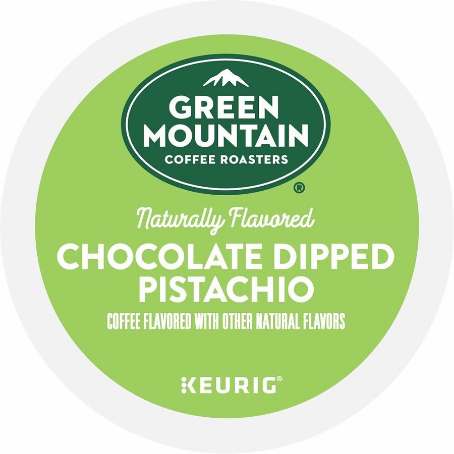 Green Mountain Coffee Roasters K-Cup Chocolate Dipped Pistachio Coffee - Compatible with Keurig Brewer - Medium - Per Box - K-Cup - Chocolate Dipped Pistachio - Kosher - 24/Box - 4 / Carton 