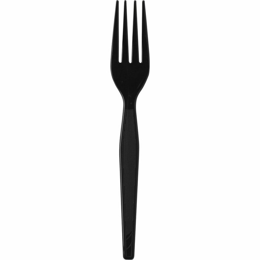 Dixie Cutlery Set - Fork - Fork - Food - Disposable - Plastic, Polypropylene - Black - 1000 / Carton 
