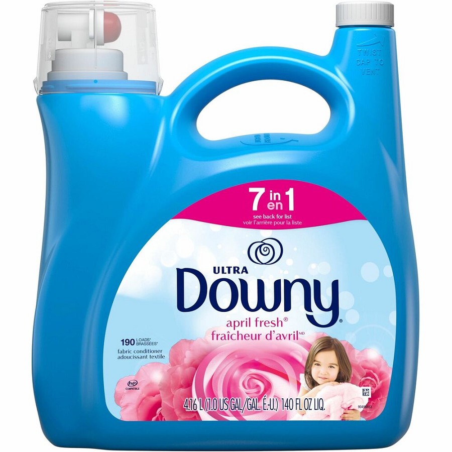Downy Ultra Fabric Conditioner - For Washing Machine, Fabric - 140 fl oz (4.4 quart) - Floral, Pleasant Scent - 190 Loads - Freshen - Light Blue - 4 / Carton 