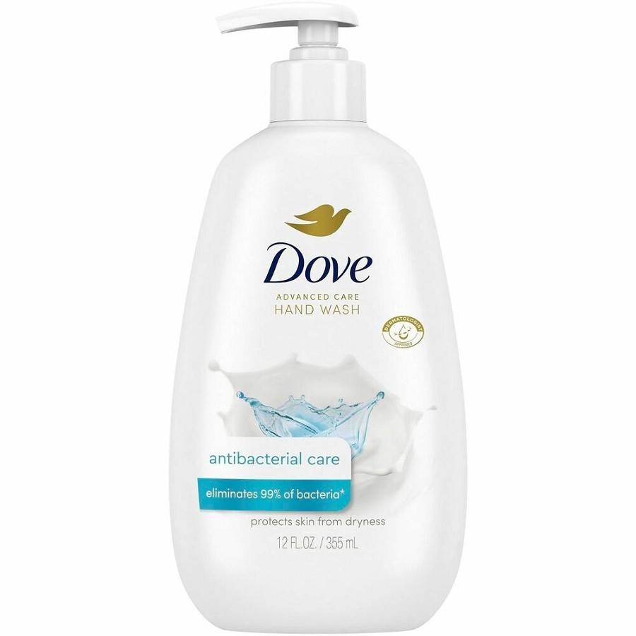 Dove Adv.-Care Antibacterial Hand Wash - Kill Germs, Bacteria Remover - Hand - Moisturizing - Antibacterial - White - 4 / Carton 