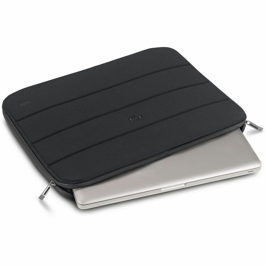 Solo Carrying Case (Sleeve) for 17.3' Notebook - Black - Scratch Resistant - Neoprene Body - Checkpoint Friendly - 13' Height x 1.5' Width x 17.5' Depth - 1 Each 