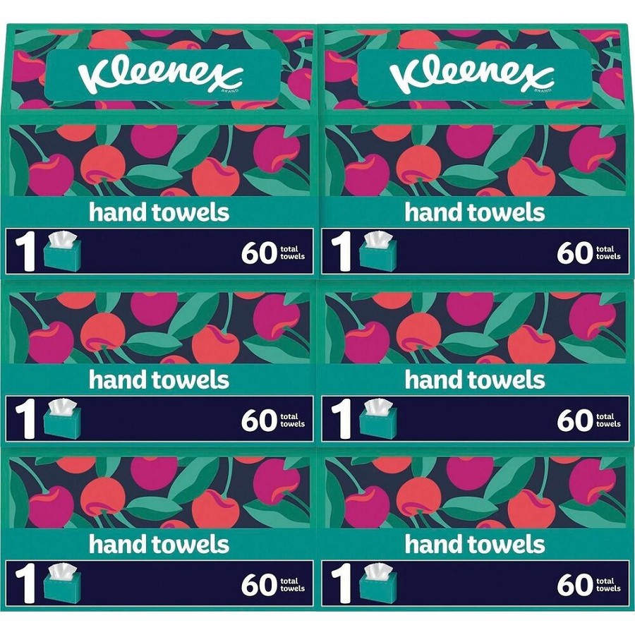 Kleenex Disposable Hand Towels - 1 Ply - 8' Width x 9.10' Length - White - Paper - 60 Towels/Box - 6 / Carton 