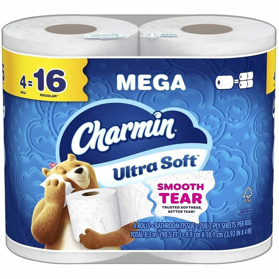 Charmin Bathroom Tissue - 2 Ply - Mega - White - 8 / Carton 