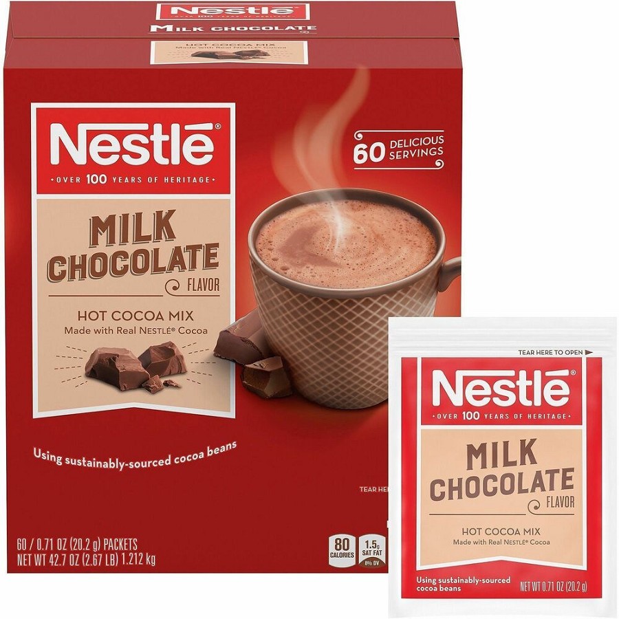 Nestle Rich Hot Chocolate Packets - 0.71 oz - Milk Chocolate, Hot Cocoa - 6 / Carton 