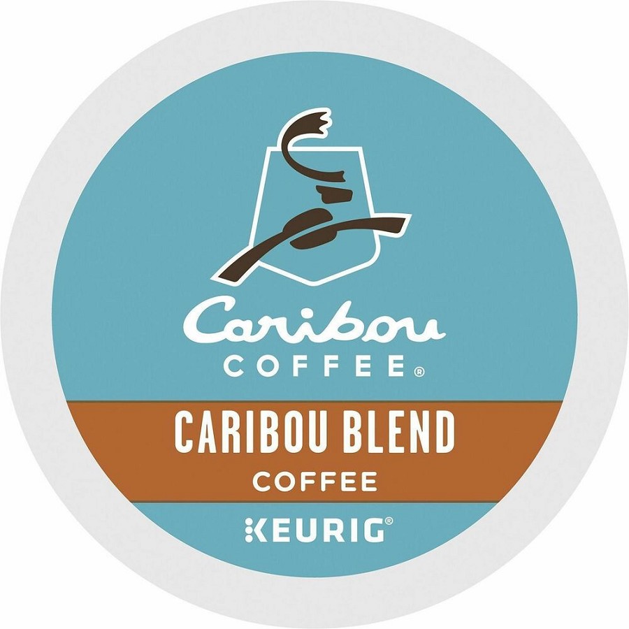 Caribou Coffee K-Cup Blend Coffee - Compatible with Keurig Brewer - K-Cup - Caribou Blend - 24/Box - 4 / Carton 