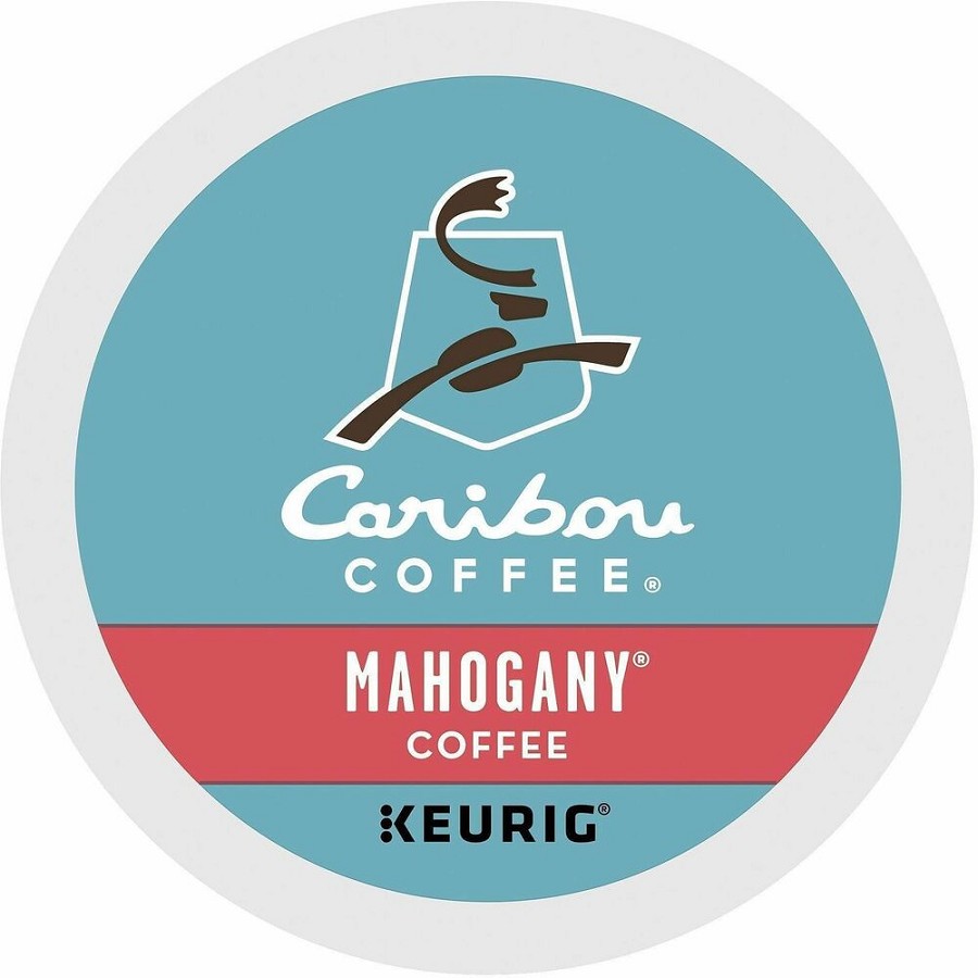 Caribou Coffee K-Cup Mahogany Coffee - Compatible with Keurig Brewer - Dark - K-Cup - Mahogany - 24/Box - 4 / Carton 