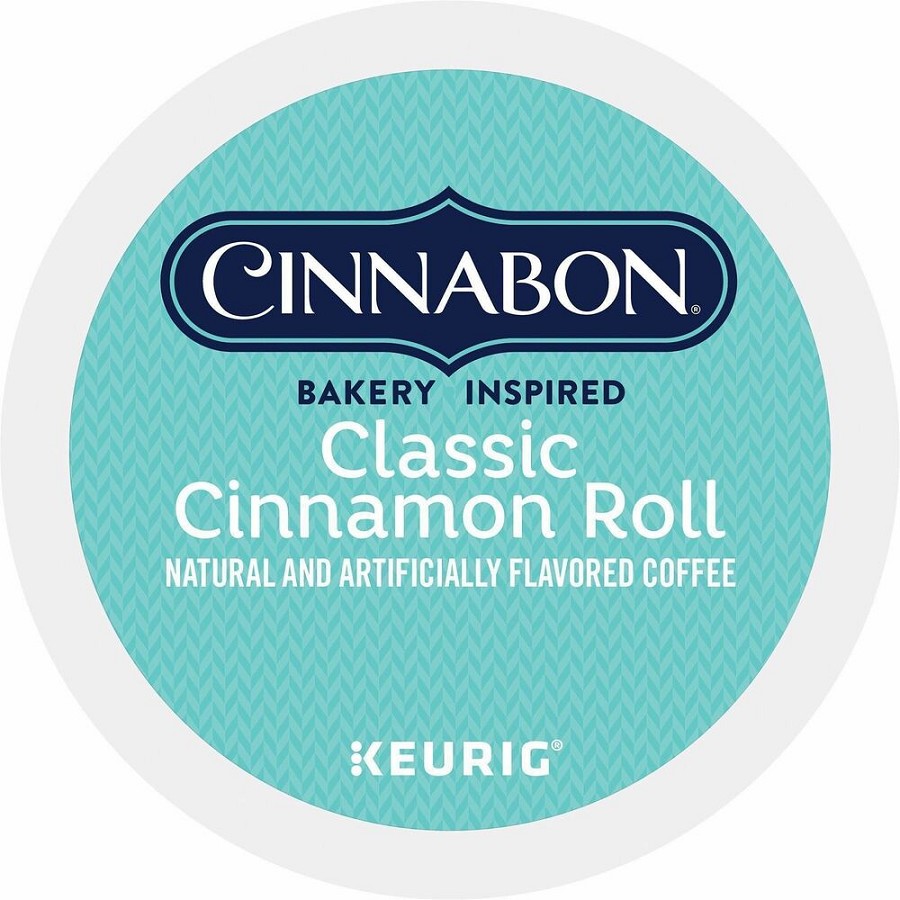 Cinnabon K-Cup Classic Cinnamon Roll Coffee - Compatible with Keurig Brewer - Light - K-Cup - Classic Cinnamon Roll - 24/Box - 4 / Carton 