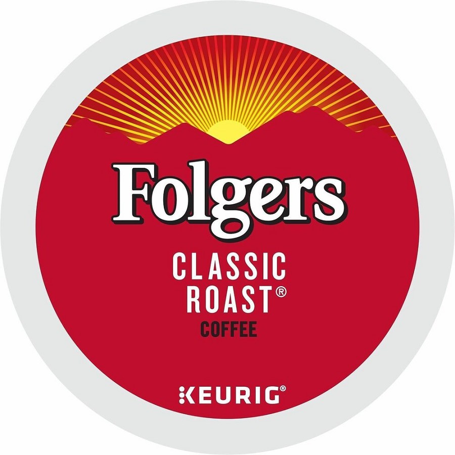 Folger K-Cup Classic Roast Coffee - Compatible with Keurig Brewer - American - Medium - K-Cup - Classic Roast - 24/Box - 4 / Carton 