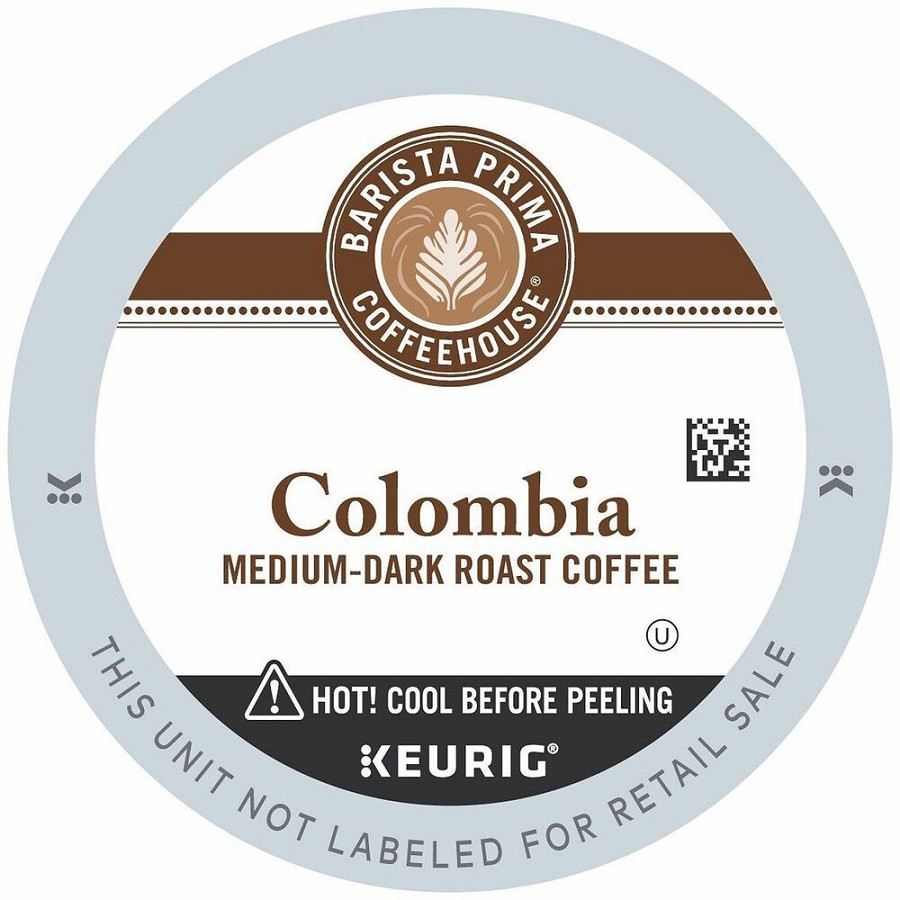 Barista Prima K-Cup Colombia Coffee - Compatible with Keurig Brewer - Medium/Dark - K-Cup - Colombia - 24/Box - 4 / Carton 