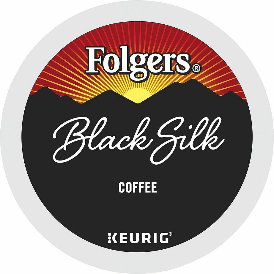 Folgers K-Cup Black Silk Coffee - Compatible with Keurig Brewer - Dark - K-Cup - Black Silk - 24/Box - 4 / Carton 