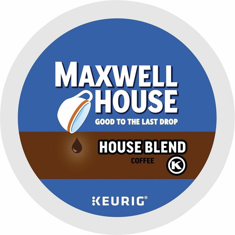 Maxwell House K-Cup House Blend Coffee - Compatible with Keurig Brewer - Medium - K-Cup - House Blend - 24/Box - 4 / Carton 