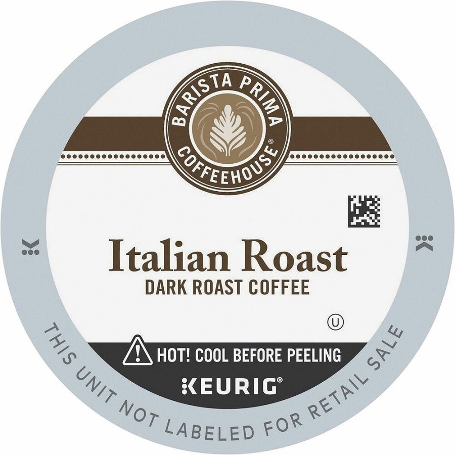 Barista Prima Coffeehouse K-Cup Italian Roast Coffee - Compatible with Keurig Brewer - Dark - K-Cup - Italian Roast - Kosher - 24/Box - 4 / Carton 