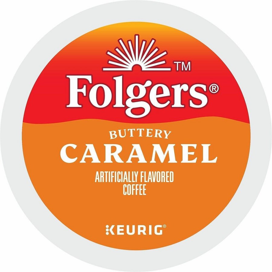 Folgers K-Cup Buttery Caramel Coffee - Compatible with Keurig Brewer - Medium - K-Cup - Buttery Caramel Coffee - 24/Box - 4 / Carton 