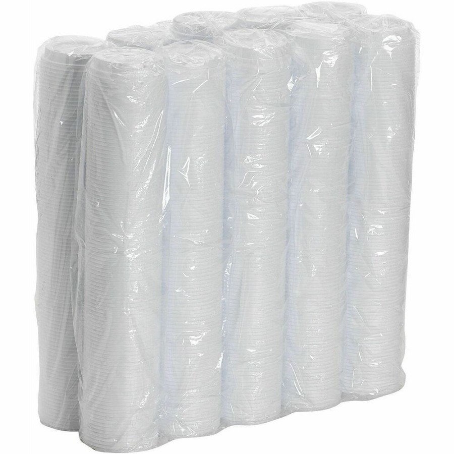 Dixie Hot Cup Lid - Dome - Plastic - White - 100 Lids/Pack - 10 / Carton 