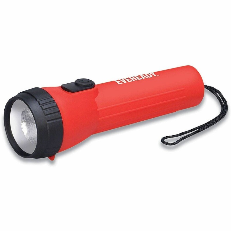 Eveready L25IN Industrial LED Flashlight - LED - 25 lm Lumen - 2 x D - Battery - Red - 1 Each 