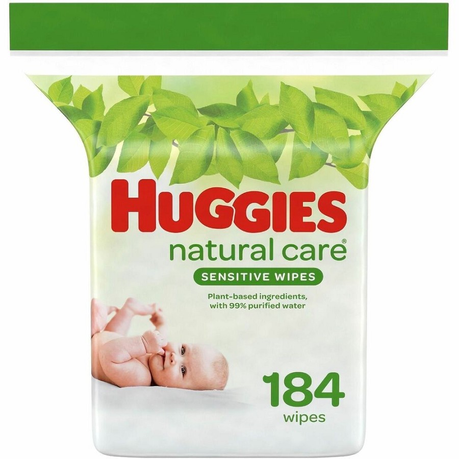 Huggies Natural Care Sensitive Baby Wipes - White - 3 / Carton 