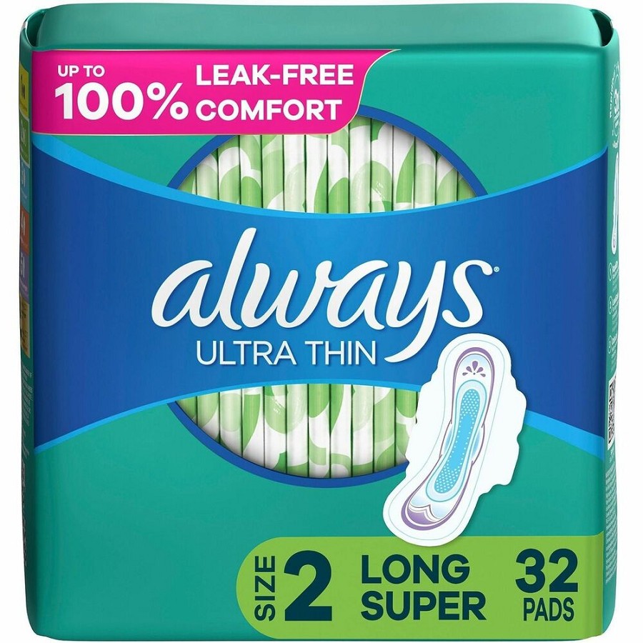 Always Flexi-Wing Ultra Thin Pads - Size 2 - With Wings - Super - Anti-leak, Unscented, Odor-absorbing, Comfortable - 3 / Carton 
