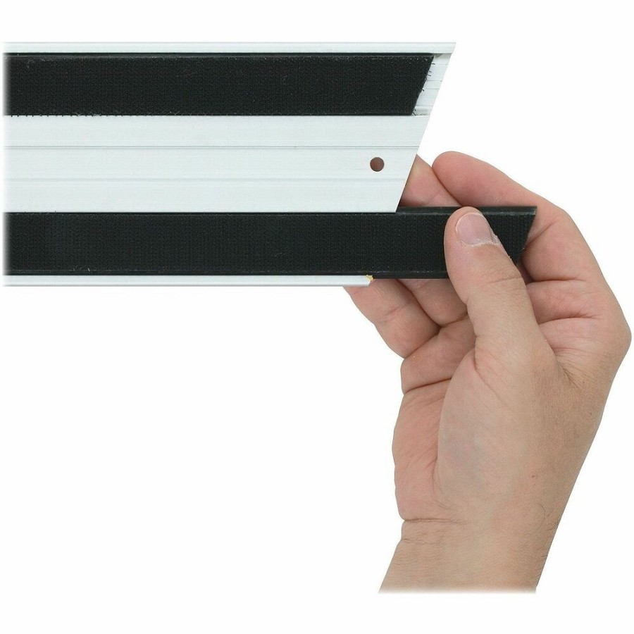 Rubbermaid Commercial Hygen 18' Hook/Loop Replacemt Set - For Mop - Black - 0.3' Height x 1.1' Width x 17.1' Length - 6 / Carton 