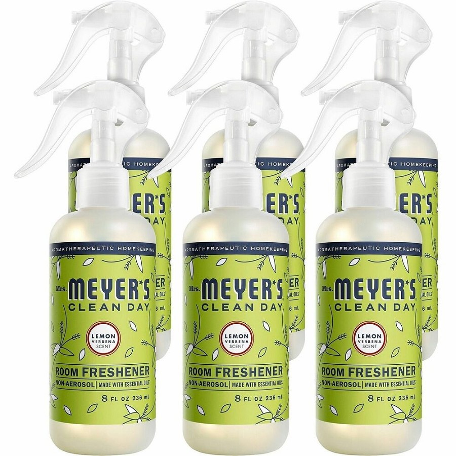 Mrs. Meyer's Clean Day Room Refresh Spray - Spray - 8 fl oz (0.3 quart) - Lemony Verbena - Non-aerosol, Phthalate-free, Paraben-free, Cruelty-free - 6 / Carton 