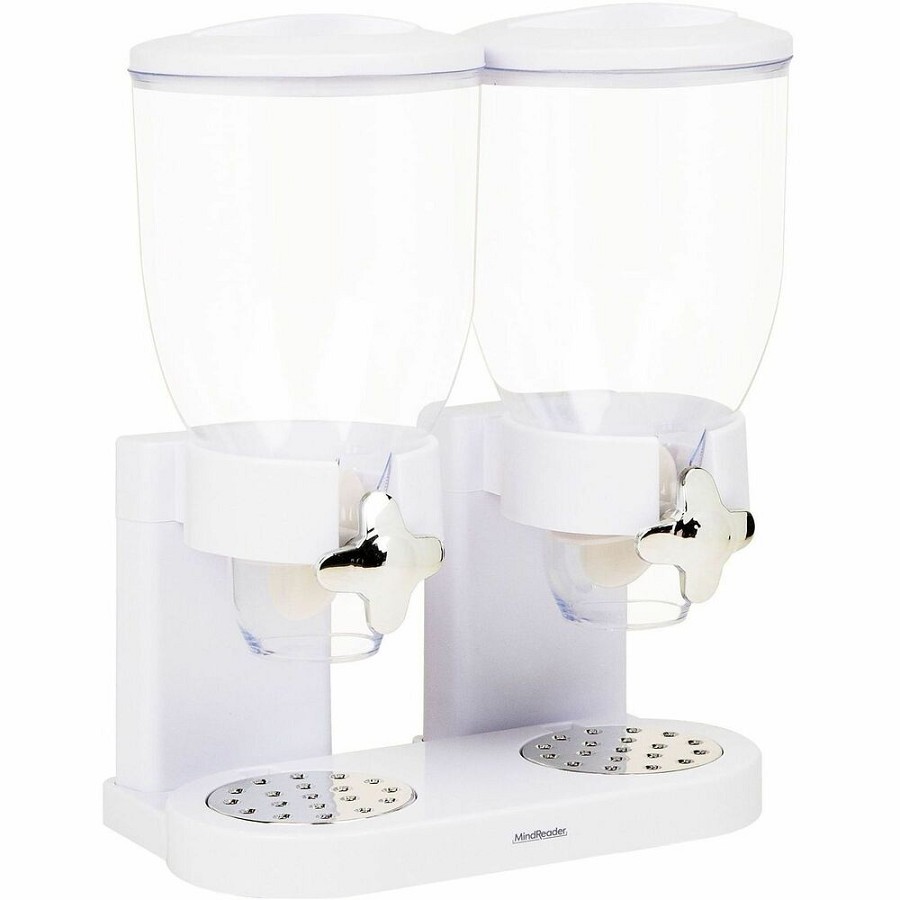 Mind Reader Double Cereal Dispenser - Food, Food Storage, Storing - White - 1 Each 