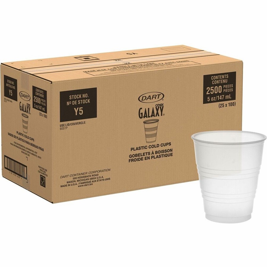 Solo Galaxy 5 oz Plastic Cold Cups - 5 fl oz - Translucent - Polystyrene - Cold Drink - 100/Bag - 25 / Carton 