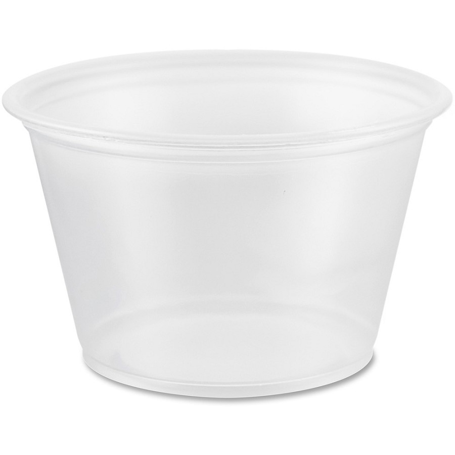 Dart 4 oz Conex Complements Portion Containers - Serving, Transporting - White, Clear - Polypropylene Body - 125/Pack - 20 / Carton 