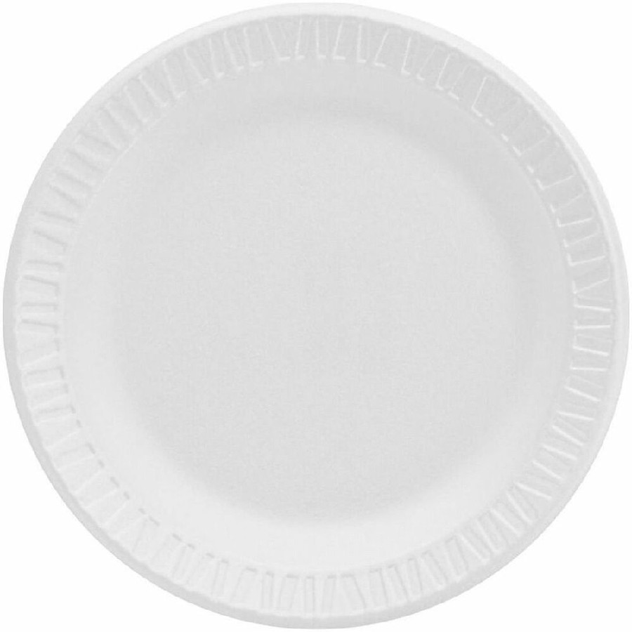 Dart Concorde Foam Dinnerware Plate - 6' Diameter - White - Foam, Plastic Body - 1000 / Carton 